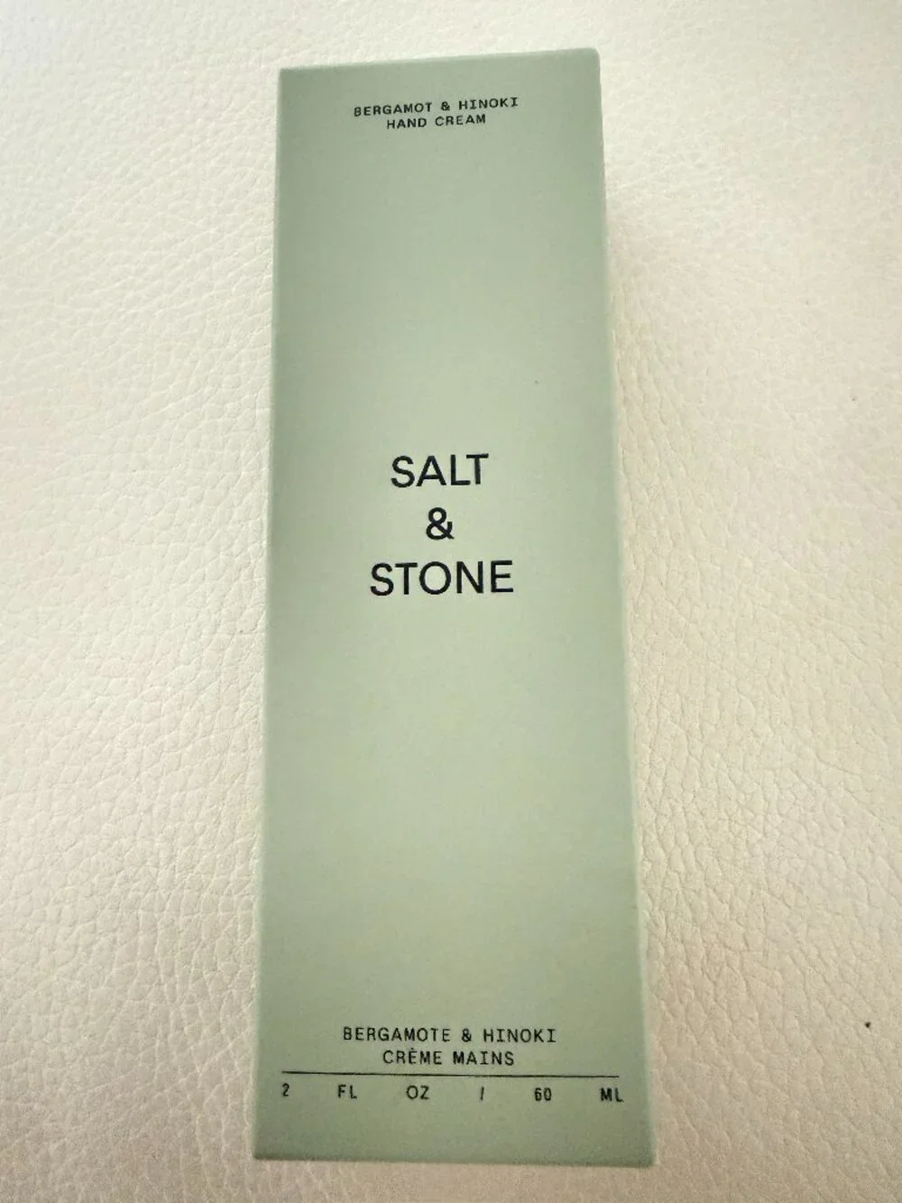 NEW SALT & STONE HAND CREAM BERGAMONT & HINOKI 2 FL OZ